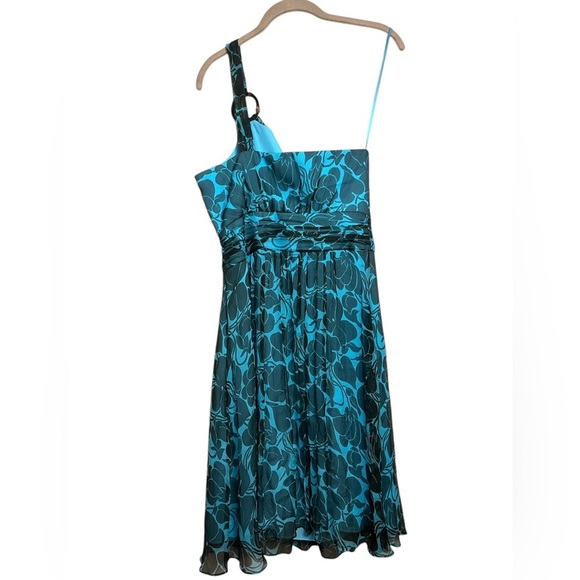 Milly of New York 100% Silk One Shoulder Dress Size 4 - Picture 3 of 10